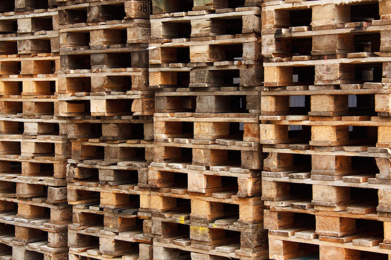 stacked pallets for exports